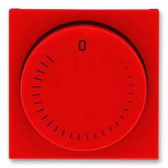 Накладка ABB Levit для механизма регулирования скорости вращения вентилятора красный / дымчатый чёрн