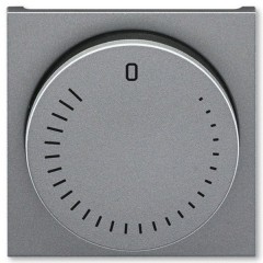 Накладка ABB Levit для механизма регулирования скорости вращения вентилятора сталь / дымчатый чёрный