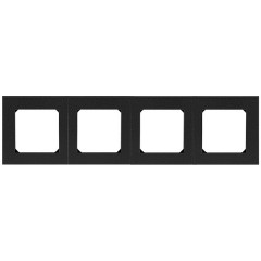 Рамка ABB Levit 4 поста антрацит / дымчатый чёрный
