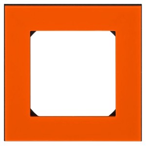 Рамка ABB Levit 1 пост оранжевый / дымчатый чёрный