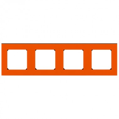 Отзывы Рамка ABB Levit 4 поста оранжевый / дымчатый чёрный