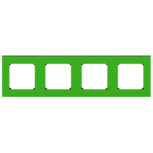 Обзор Рамка ABB Levit 4 поста зелёный / дымчатый чёрный