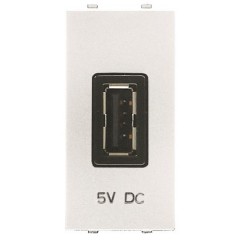 USB зарядное устройство 1 модуль 2000мА ABB Zenit,альпийский белый (N2185.2 BL)