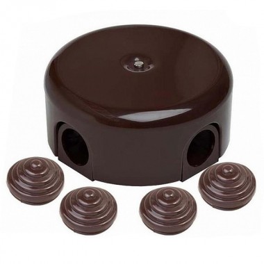 Отзывы Коробка распределительная D78*30мм(4 кабельных ввода в комплекте) Bironi Лизетта,керамика коричневый