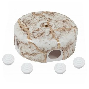 Коробка распределительная D78*30мм ( 4 кабельных ввода в комплекте ) Bironi Лизетта, керамика мрамор