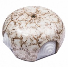 Коробка распределительная D86*50мм (4 кабельных ввода) Bironi Фаберже, керамика цвет мрамор золото
