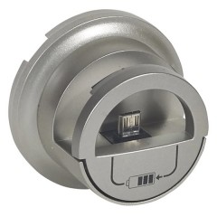 Лицевая панель розетки-зарядки USB с подставкой для смартфона Legrand Celiane титан