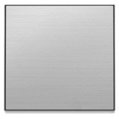 Накладка для розетки SCHUKO с крышкой ABB Sky, нержавеющая сталь (8588.1 AI)