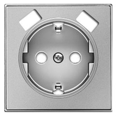 Накладка для розетки SCHUKO с 2хUSB артикул 8188.3 ABB Sky, серебристый алюминий (8588.3 PL)