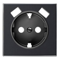 Накладка для розетки SCHUKO с 2хUSB артикул 8188.3 ABB Sky, чёрный бархат (8588.3 NS)