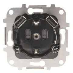 Механизм розетки SCHUKO с USB зарядным устройством тип А 2х2000 мА АВВ SKY (8188.3)