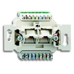 Розетка компьютерная двойная RJ45, категория 6е неэкранирова АВВ (0220/12-507)