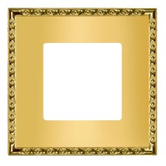 Рамка на 1 пост, гор/верт. Fede TOLEDO, real gold