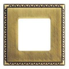 Рамка на 1 пост, гор/верт. Fede TOLEDO, bright patina