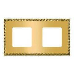 Рамка на 2 постa, гор/верт. Fede TOLEDO, real gold