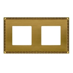 Рамка на 2 постa, гор/верт. Fede TOLEDO, bright patina