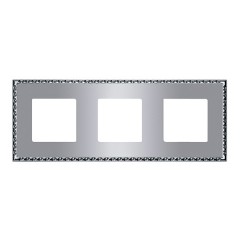 Рамка на 3 постa, гор/верт. Fede TOLEDO, bright chrome