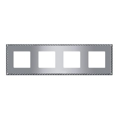 Рамка на 4 постa, гор/верт. Fede TOLEDO, bright chrome