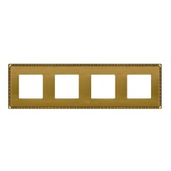 Рамка на 4 постa, гор/верт. Fede TOLEDO, bright patina