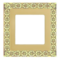 Рамка на 1 пост гор./верт. Fede SAN SEBASTIAN, bright gold
