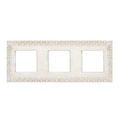 Рамка на 3 поста гор/верт Fede SAN SEBASTIAN, white decape