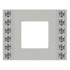 Рамка 1-ная Crystal De Luxe Sand, Bright Chrome