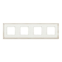 Рамка на 4 поста гор/верт, Fede TOLEDO, white decape