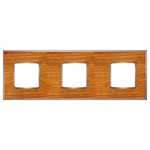 Рамка 3-ная Fede Vintage Wood, cherry-bright chrome