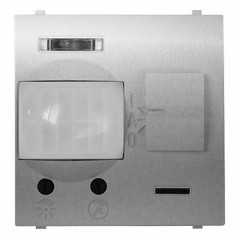 Датчик движения инфракрасный пассивный 2 модуля ABB Zenit, серебристый (N2241 PL)