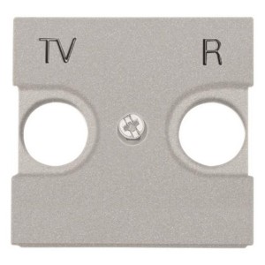 Накладка для TV-R розетки 2 модуля АВВ Zenit, серебристый (N2250.8 PL)