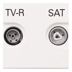 Розетка TV-R-SAT оконечная  ABB Zenit, альпийский белый (N2251.7 BL)