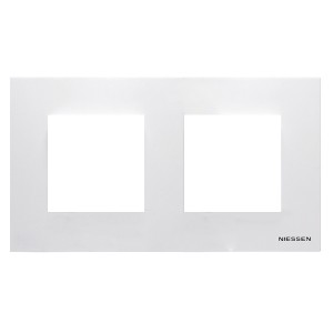 Обзор Рамка 2-постовая, серия Zenit, альпийский белый (N2272 BL)