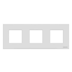 Рамка 3-постовая, серия Zenit, стекло белое (N2273 CB)