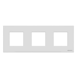 Обзор Рамка 3-постовая, серия Zenit, стекло белое (N2273 CB)