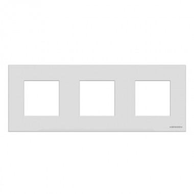 Обзор Рамка 3-постовая, серия Zenit, стекло белое (N2273 CB)