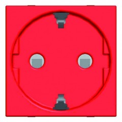 Розетка 220В с/з со шторками 16А / 250В ABB Zenit, красный (N2288 RJ)