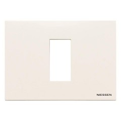 Рамка итальянского стандарта на 1 модуль, серия Zenit, цвет альпийский белый (N2471 BL)