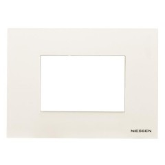 Рамка итальянского стандарта на 3 модуля, серия Zenit, цвет альпийский белый (N2473 BL)