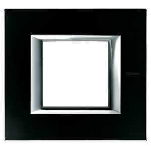 Обзор Рамка 1-ая горизонтальный монтаж Axolute Bticino Черное стекло