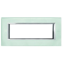 Итальянский стандарт 6 модулей Axolute Bticino Кристалл стекло