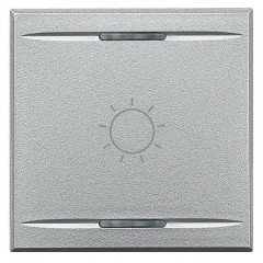 Клавиши с символами для системы автоматизации для 2 функций 2м "лампочка" Bticino Axolute алюминий