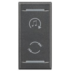 Подсвечиваемая клавиша, функции звуковой системы 1м Bticino MyHOME Axolute антрацит