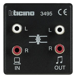 Адаптер внешнего источника звука 4 клеммы RCA  звуковая система Bticino MyHOME