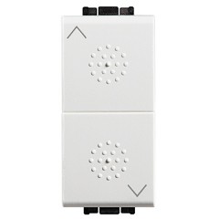 Переключатель 2х кнопочный 1 - 0 - 2, 16А 1 модуль LivingLight Белый