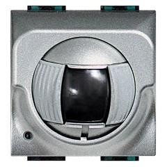Поворотный датчик присутствия, поворот линзы по 2м Bticino MyHOME LivingLight алюминий