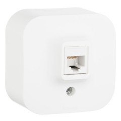 Розетка компьютерная Legrand Quteo RJ45 кат.5e UTP белая [уп 20шт]