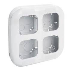 Рамка 4 поста Legrand Quteo белая [уп 2шт]