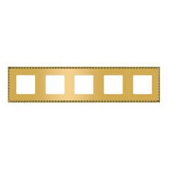 Рамка на 5 постов, гор/верт. Fede TOLEDO, real gold