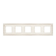 Рамка на 5 пост гор./верт. Fede SAN SEBASTIAN, white decape