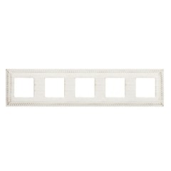 Рамка на 5 постов гор/верт. Fede SEVILLA, white decape